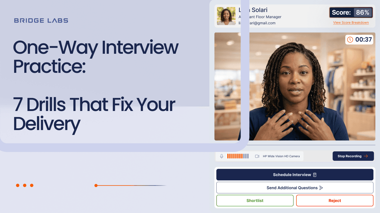 One-Way Interview Practice: 7 Drills That Fix Your Delivery